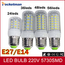LED Bulb Lamp E27 E14 110/220V SMD5730 24/36/48/69Leds Light Bulbs Lampada LED Diode Lamps Energy Saving Light for Home Dropship 2024 - buy cheap