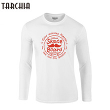 Tarchia masculina nova homme camiseta 100% algodão moda skateboarding plus size t 2021 marca eur tamanho manga longa 2024 - compre barato