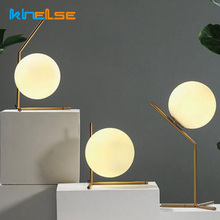 Modern LED Table Lamp Bedroom Desk Lamp Glass Ball Table Lamp Polished Chrome Gold Nordic Desk Light Living Room Floor Bedside 2024 - buy cheap