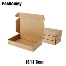 Retail 18*11*6cm 10pcs/lot Brown Paper Kraft Box Gift Packing Boxes Packaging Storage Kraft Paper Boxes Mailing Box PP773 2024 - buy cheap