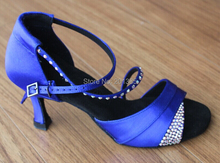 Женская обувь для бальных танцев Biue, из сатина, со стразами, для сальсы, танго, для латинских танцев, все размеры 2024 - купить недорого