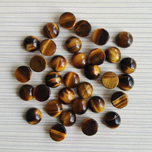 Natural Stone Beads 10MM Tiger Eye round cabochon necklace stones bead Fashion jewelry 50Pcs/lot Wholesale ring Accessories 2024 - buy cheap
