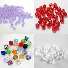 2018 Hot Sale Lovely 300PCS 500PCS 1000pcs Multicolor 4mm 6mm 8mm Bicone DIY Beads Jewelry Accessories Spring Summer Autumn 2024 - buy cheap