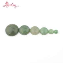 Coin Green Aventurine CAB Cabochon Flatback Dome Undrilled Natural Stone Beads For DIY Pandandt Earring Ring Jewelry Making 5pc 2024 - buy cheap