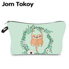 Jom Tokoy-Bolsa de maquillaje resistente al agua para mujer, bolso de cosméticos con estampado perezoso, organizador de cosméticos encantador, bolso de belleza multifunción, 950 2024 - compra barato