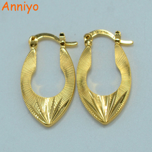Anniyo Wholesale African Earrings for Women Girls Gold Color Jewelry Arab Cheap Products ( Earrings Size 2.5cm) #055702 2024 - buy cheap