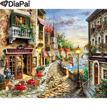 DIAPAI Diamond Painting 5D DIY 100% Full Square/Round Drill "Flower town scenery"Diamond Embroidery Cross Stitch 3D Decor A24745 2024 - buy cheap