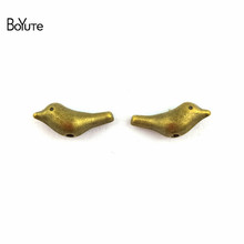BoYuTe (50 Pieces/Lot) 16*8*5.5MM Zinc Alloy Antique Bronze Silver Plated Fashion Pendant Bird Charms for Jewelry Findings 2024 - купить недорого