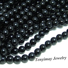 Wholesale 5 Strands 85cm/Strand 8mm Black Glass Imitation Pearl Beads Free Shipping 2024 - купить недорого