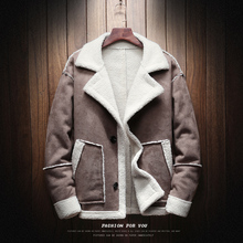 Jaqueta bomber masculina, casaco de lã grosso casual para inverno 2024 - compre barato