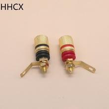 2PCS/LOT Gold-plated Brass Speaker terminal Sound Wiring Column Banana Plugs Connector 2024 - buy cheap