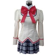 Fantasia de cosplay de magi madoka, uniforme escolar masculino de anime, 2019 2024 - compre barato