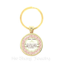Fashion Merci Maitresse Key Chain Trendy Jewelry Quote Keyring Glass Cabochon Keychain Handmade Keychains Gift For Teacher 2024 - buy cheap