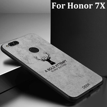 Para Huawei Honor Caso phone case Soft Para Huawei Honor7X 7X Proteção Capa Para Honra 7 X Pano + TPU casos Shell de volta coque 2024 - compre barato