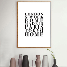 World Famous City's Name London New York Poster Canvas Paintings Posters Prints Wall Art Picture for Living Room Home Decor 2024 - buy cheap