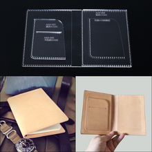 1 Set Handmade DIY Passport holder wallet Acrylic Template Leather Pattern Leathercraft Template Tools 11*15.5*1cm 2024 - buy cheap