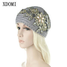 Women Wide Knitting Woolen Headband Winter Warm Ear Crochet Turban Hair Accessories For WomenGirl Rhinestone Hair Band Headwraps 2024 - buy cheap