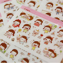 6Sheets / pack Cute Lovely Momoi Girls Book Diary Stickers Scrapbooking Stationery Sticker E0337 2024 - buy cheap