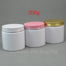Tarro de crema espesante para mascotas, frasco de 200g x 20 blanco, con tapón de rosca de aluminio blanco/dorado/rosa, 200cc 2024 - compra barato