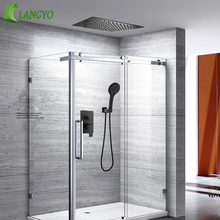 LANGYO Bathroom Rainfall shower faucet Luxury Black Wall Mounted Sets 8/10/12 inch Oil Rubbed Bronze Head & Hand Shower Sets 2024 - buy cheap