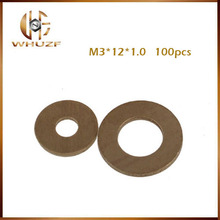 Kit de arruelas de cobre m3 100 para tamanhos variados m3 * 12*1.0 2024 - compre barato