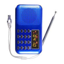 Мини Радио FM Портативный цифровой динамик USB Micro SD TF карта Mp3 музыка Lettore синий 2024 - купить недорого