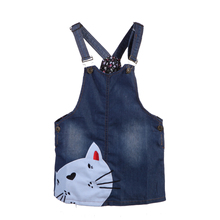 Cute Cat Baby Kids Girls Summer Toddler Denim Jeans Loose Overalls Outfit 3-7years Helen115 2024 - buy cheap