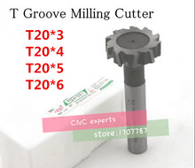 Free delivery 4PCS T20*3*4*5*6 high speed steel Straight shank T groove milling cutter T type Straight shank milling cutter 2024 - buy cheap