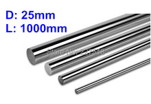 1pc d25mm l1000mm eixo linear 25mm lm diâmetro do eixo 1000mm de comprimento para lm25uu 25mm linear rolamento de esferas linear haste lisa 2024 - compre barato