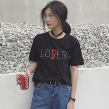 Casual ulzzang filme it perdedores clube t camisa feminina manga curta perdedor amante do vintage ele inspirado camiseta harajuku topos 2024 - compre barato