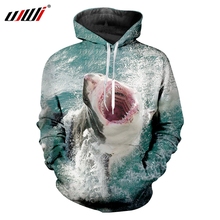 UJWI Spring And Autumn New Style Man Hoodies Animal 3D Printed Shark Harajuku Plus Size Homme 6XL Sweatshirts Coat 2024 - buy cheap