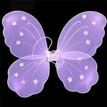 Single-layer Butterfly Wing Cosplay Colorful Kids Girl Costume Fairy Fancy Dress Party Costume Halloween Decoration Accessory 2024 - buy cheap