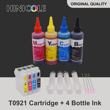 Cartucho de tinta para impressora epson stylus, t0921 92n, t27, cx4300, t26, tx106, tx109, tx117, tx119 + 4 cores, 100ml, tinta de garrafa 2024 - compre barato