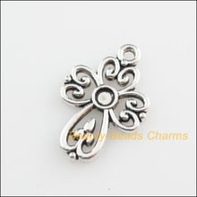 30 New Pendants Heart Cross Picture Frame Tibetan Silver Color Charms 14.5x21.5mm 2024 - buy cheap