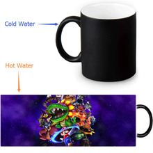 Free shipping Super Mario Mug Color change Ceramice Magic  Mug/ Heat Sensitive Pixel Magic Mugs 300ml 2024 - buy cheap