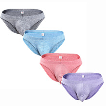 4PCS/Lots Low Waist Sexy Mens Briefs U Convex Underwear Short Breathable Underpants Pouch Briefs Panties Male Bikini Briefs 2024 - buy cheap