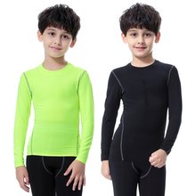 2018 NEW Children Kids Boy Girl Compression Base Layer Skins Tee Thermal Sports T- Shirt Quick-drying Clothes 2024 - buy cheap