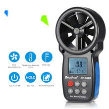 HoldPeak HP-866B Mini LCD Digital Anemometer thermometer anemometro Wind Speed Air Velocity Temperature Measuring with Backlight 2024 - купить недорого