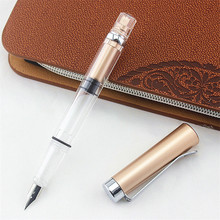 Financial Tip 0.38mm Fine Fountain Pen Transparent Classic Body EF F Nib School Office Writing Stationery ink pens 2024 - buy cheap