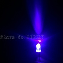 50 unids/lote 6-7LM UV púrpura 5mm cabeza redonda granos de la lámpara LED super brillante LED diodos emisores de luz (LED) 2024 - compra barato