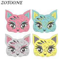 ZOTOONE-Parche de transferencia de hierro para ropa, pegatinas térmicas, parches de animales para gatos, apliques para ropa, transferencia de calor para ropa E 2024 - compra barato