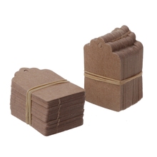 100Pcs Kraft Paper Tags For Jewelry String Blanks Favour Price Label Paper Pricing Tags 2024 - buy cheap