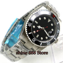 BLIGER 40MM Black Sterile Dial Ceramic Bezel Sapphire Crystal MIYOTA Automatic Movement Men's Watch Luminous Marks Wristwatch 2024 - buy cheap