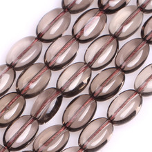 Oval Brown Smoky Quartzs Beads For Jewelry Making Beads Bracelets For Women & Man 15'' Needlework DIY Beads Necklace Trinket 2024 - buy cheap
