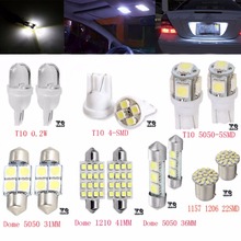 14pcs/set White LED 1157 T10 31 36mm Interior Map Dome License Plate Light Kit 2024 - buy cheap