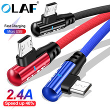 OLAF Micro USB Cable 90 Degree Fast Charging Data Android USB Cable For Samsung galaxy s7 edge xiaomi redmi HTC USB Micro cords 2024 - buy cheap