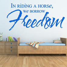 ZOOYOO In Riding A Horse We Borrow Freedom Art Wall Sticker Bedroom Background Removable Home Decor Wall Decal 2024 - buy cheap