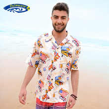 New Fashion Hawaiian 2021 Men's 100% Cotton Short-Sleeved Hawaii Shirt Men Holiday Beach Floral Shirts US Size Button Tops A857 2024 - buy cheap