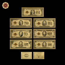 Billetes de banco chapados en oro para colección, color América, edición 1928, 7 unids/lote 2024 - compra barato