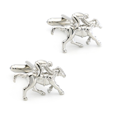 Men's Polo Players Cuff Links Copper Material Silver Color 2024 - buy cheap